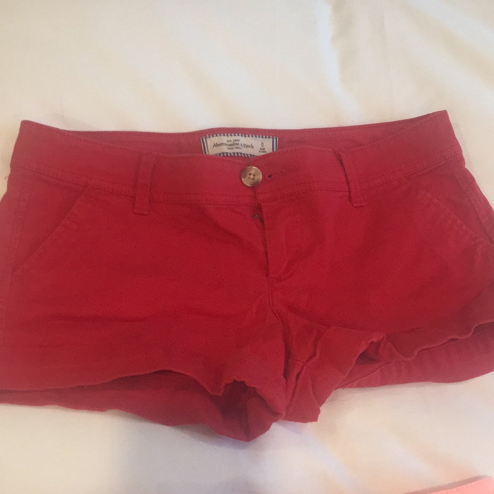 Red shorts from Abercrombie and Fitch